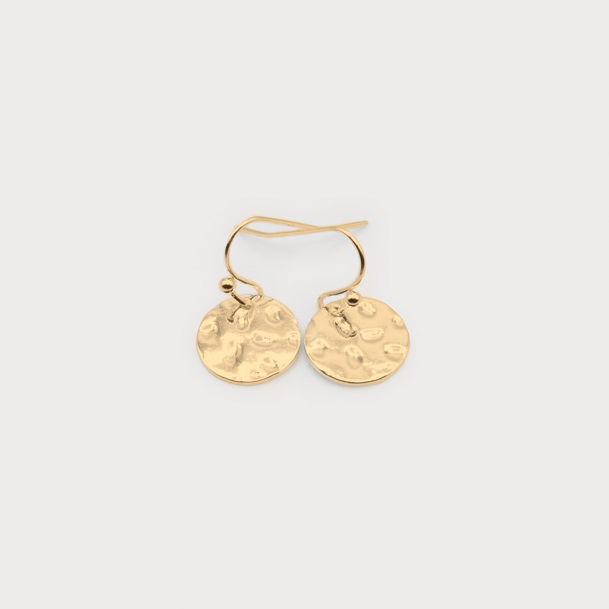 Riley Hammered Disc Earrings