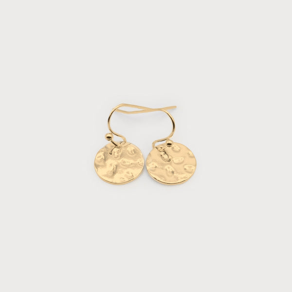 Riley Hammered Disc Earrings