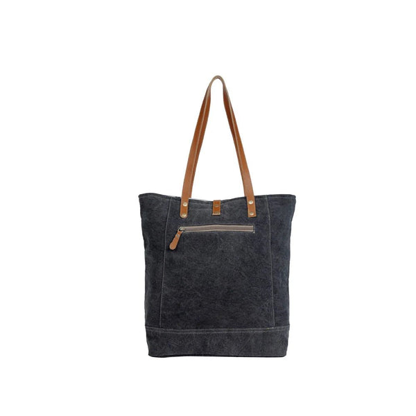 Rock-Strewn Canvas & Hairon Tote Bag - Lady of the Lake