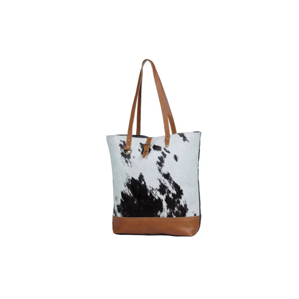 Rock-Strewn Canvas & Hairon Tote Bag - Lady of the Lake