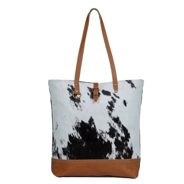 Rock-Strewn Canvas & Hairon Tote Bag - Lady of the Lake