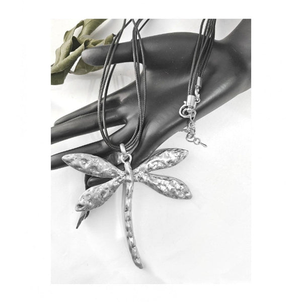 Rope Necklace With Dragonfly Pendant - Lady of the Lake