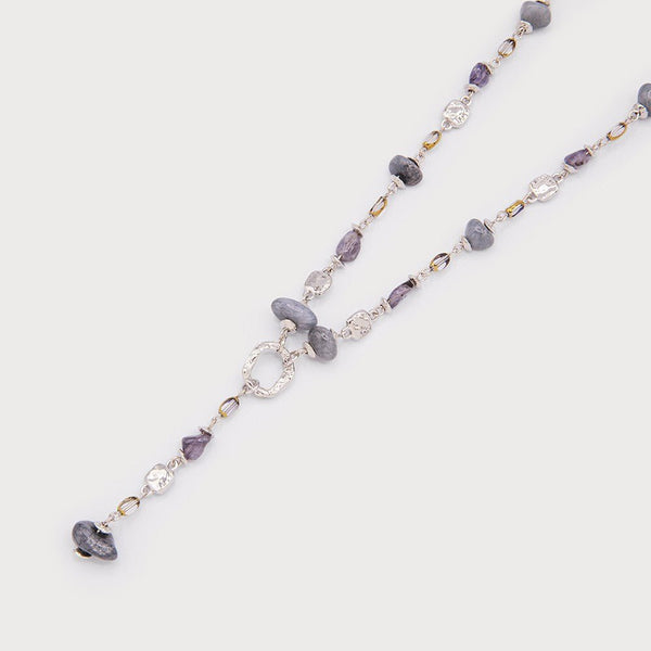 Rosary Necklace With Natural Stones - Lady of the Lake