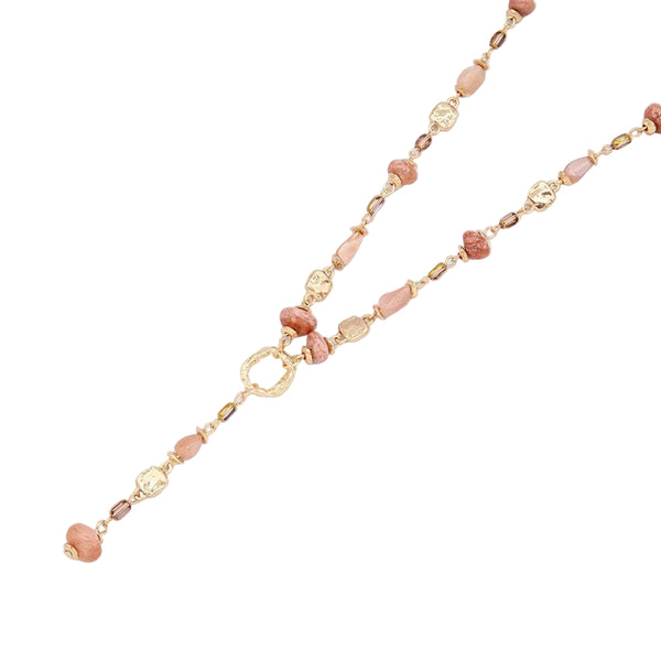Rosary Necklace With Natural Stones - Lady of the Lake