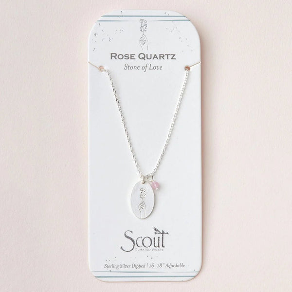 Rose Quartz - Stone Of Love - Stone Intention Charm Necklace