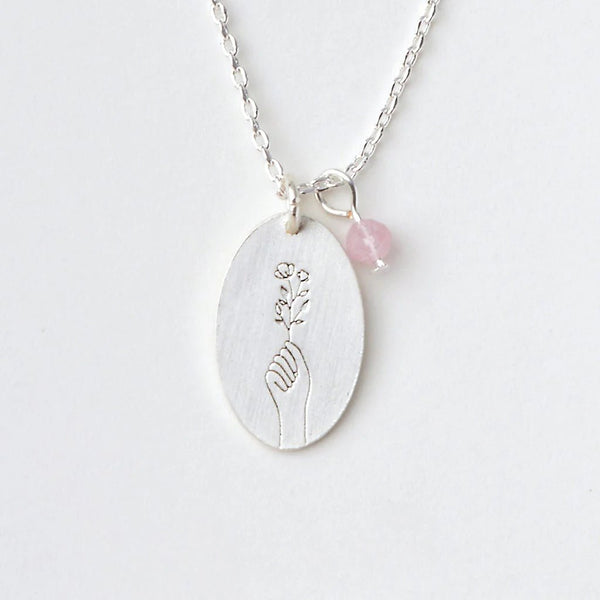 Rose Quartz - Stone Of Love - Stone Intention Charm Necklace