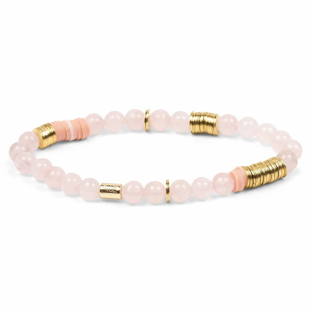 Rose Quartz - Stone Of The Heart - Intermix Stone Stacking Bracelet