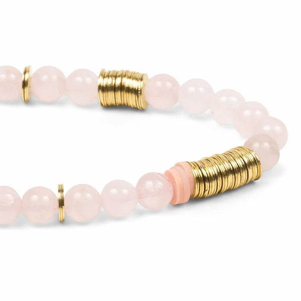 Rose Quartz - Stone Of The Heart - Intermix Stone Stacking Bracelet