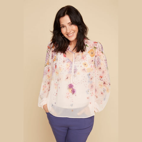 Rosette Woven Blouse - Lady of the Lake