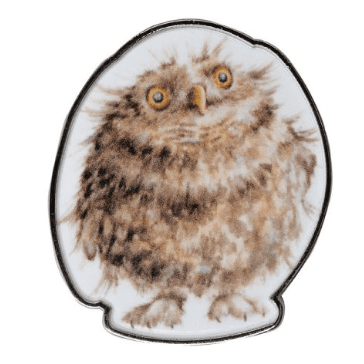 Round Owl - Owl Pin - Lady of the Lake