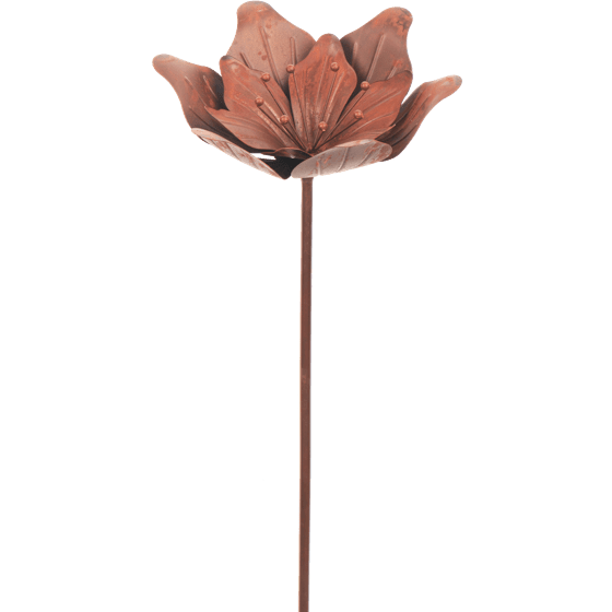 Rusted Layered Flower Garden Stake - Lady of the Lake