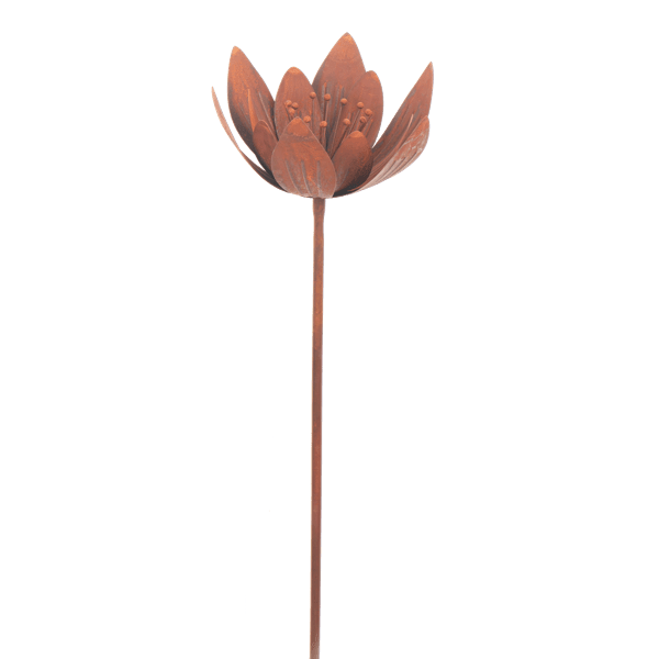 Rusted Layered Flower Garden Stake - Lady of the Lake