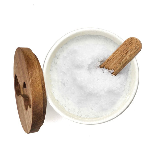 Salt Keeper With Lid & Spoon - Lady of the Lake