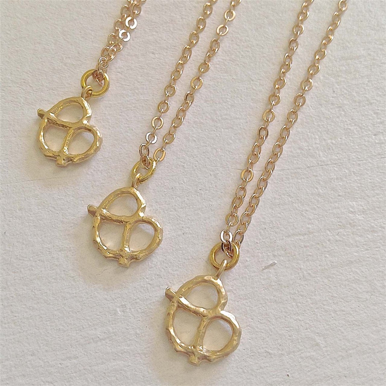 Salty Tiny Pretzel Charm Necklace - Lady of the Lake