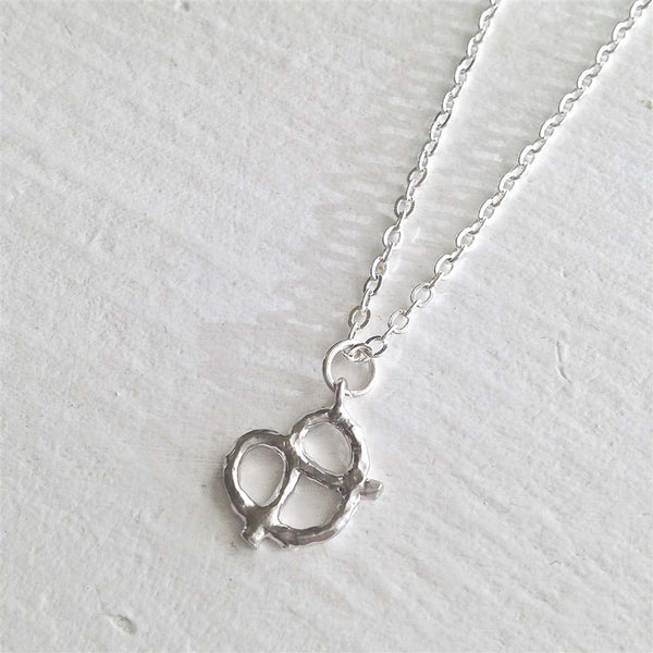 Salty Tiny Pretzel Charm Necklace - Lady of the Lake