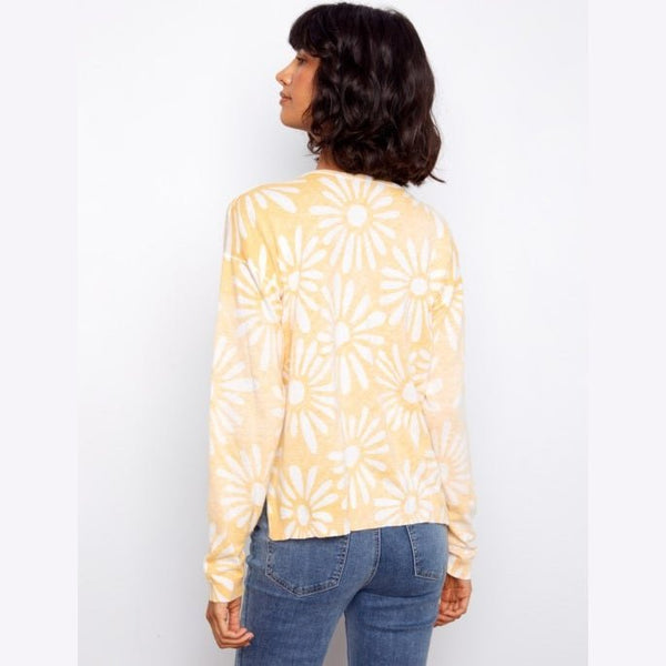 Samara Reversible Printed V - Neck Sweater - Lady of the Lake