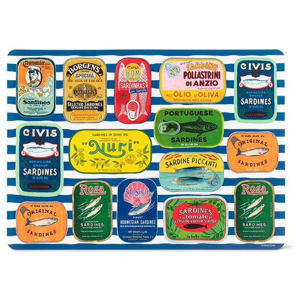Sardine Tins On Stripes Placemat - Lady of the Lake