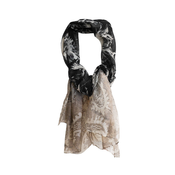 Scarf - Black Paisley