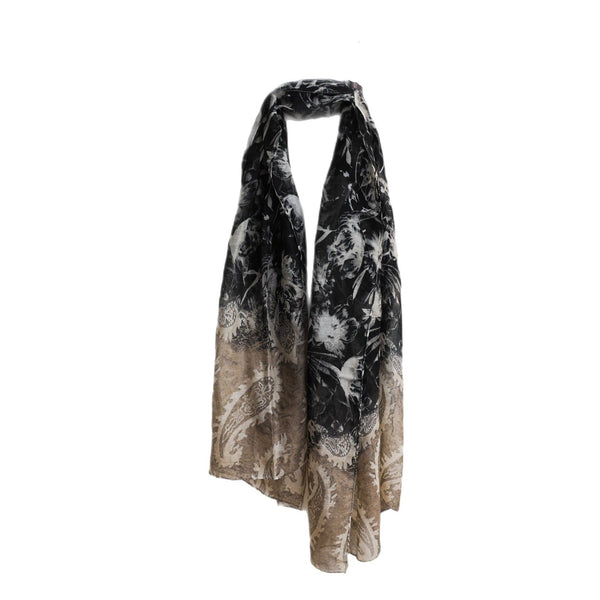 Scarf - Black Paisley