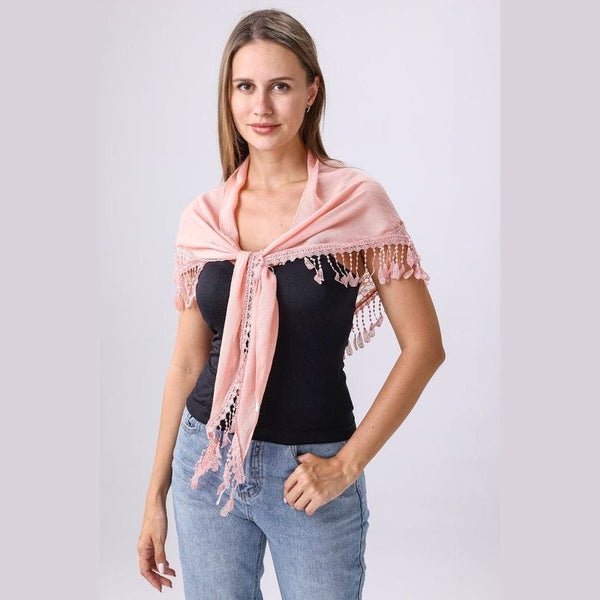 Scarf - Lace With Tassel