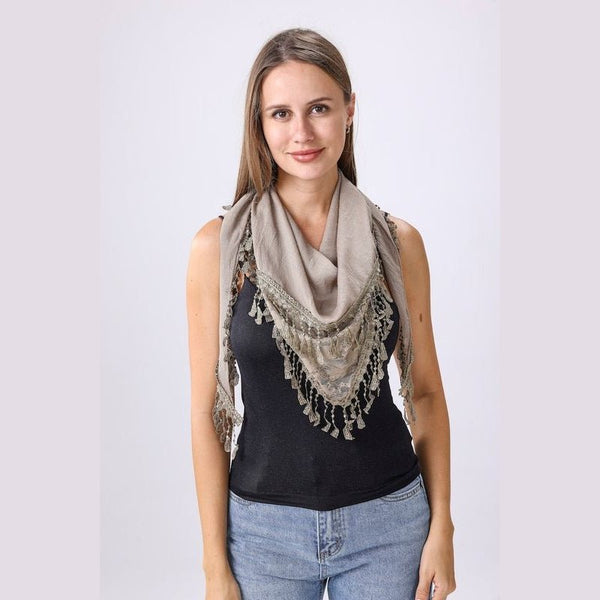 Scarf - Lace With Tassel