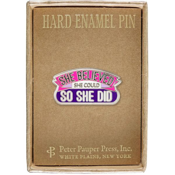 She Believed She Could So She Did Enamel Pin - Lady of the Lake