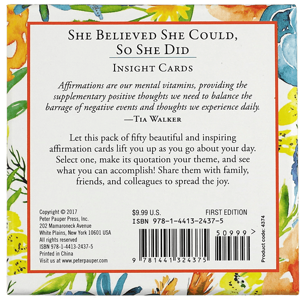 She Believed She Could, So She Did Insight Cards