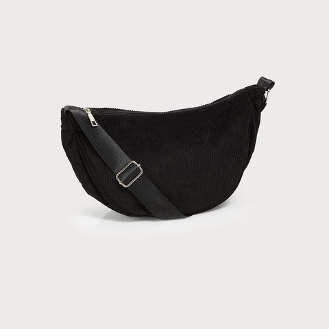 Shiloh Corduroy Half Moon Bag