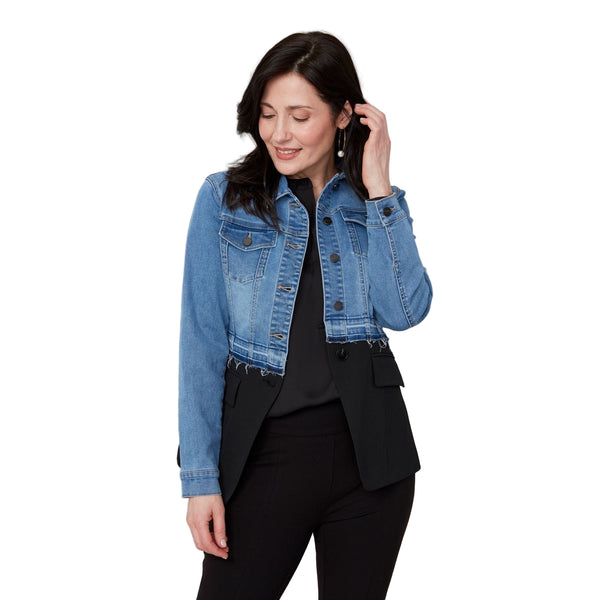 Shiloh Mixed Media Denim Jacket - Lady of the Lake