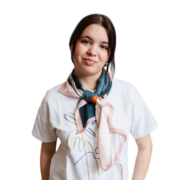 Silk Feeling Scarf - Floral - Lady of the Lake