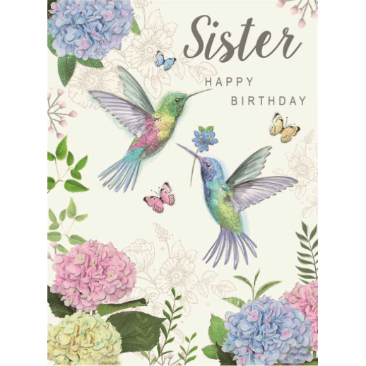 Sister Hummingbird - Greeting Card - Birthday