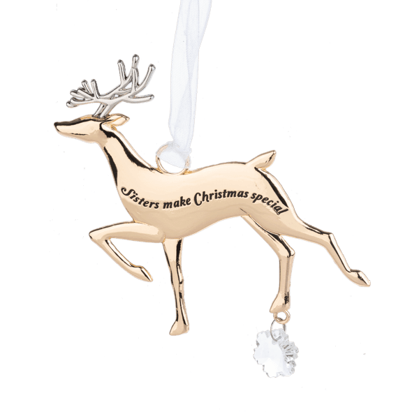 Sisters Make Christmas Special Reindeer Ornament