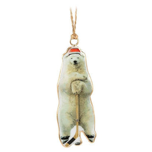 Skating Polar Bear Ornament