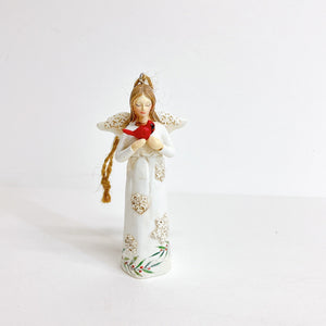 Snow Angel Holding Cardinal Ornament