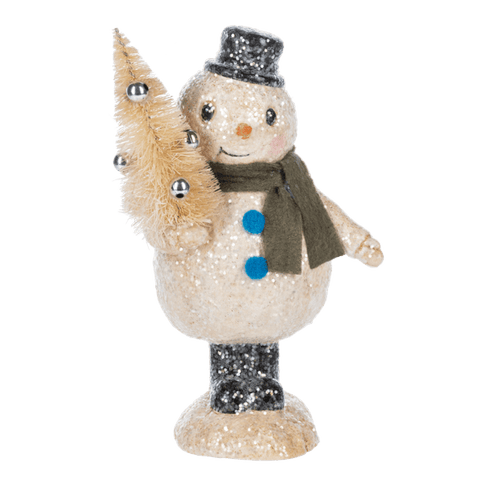 Snowman Figurine With Tree - Lady of the Lake