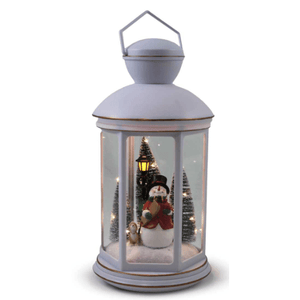 Snowman Under Lamp Post Water Globe