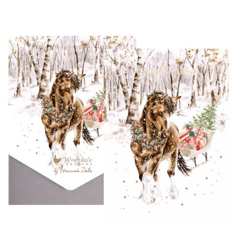 Snowy Sleigh Ride - Notecard Set - Christmas - Lady of the Lake