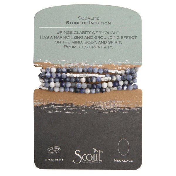 Sodalite - Stone Of Intuition - Wrap Bracelet / Necklace