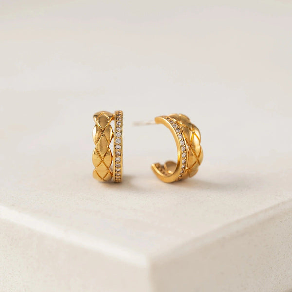Solana Double Huggie Hoop Earrings - Lady of the Lake