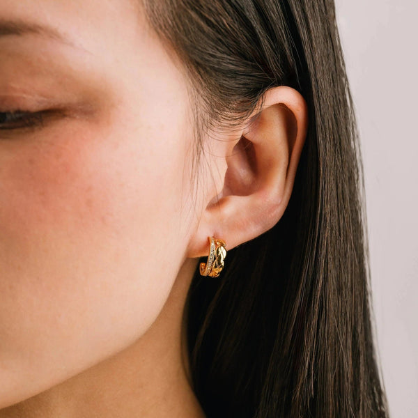 Solana Double Huggie Hoop Earrings - Lady of the Lake