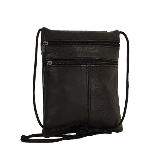 Sophia Genuine Leather Crossbody Passport Bag - Lady of the Lake