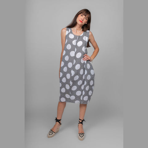 Sophia Stripe & Dot Midi Dress With Pockets - Lady of the Lake