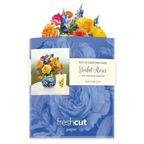 Sorbet Roses - Mini Pop - up Greeting Card - Blank - Lady of the Lake