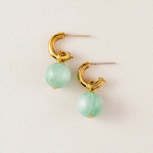 Sorrento Gemstone Hoop Earrings - Amazonite - Lady of the Lake