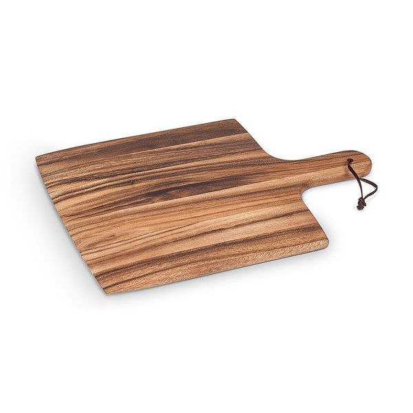 Square Acacia Wood Pizza Board With Strap - Lady of the Lake