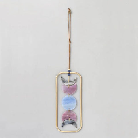 Stained Glass Light Catcher - Moon Phase - Lady of the Lake