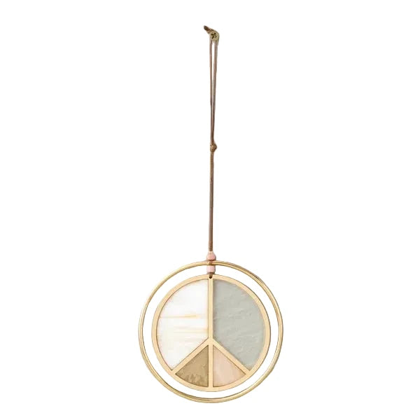 Stained Glass Light Catcher - Peace Sign - Lady of the Lake