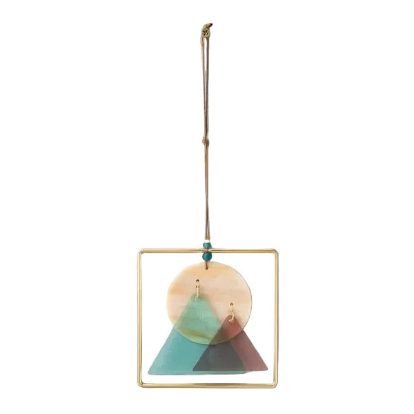 Stained Glass Light Catcher - Sunset Mountains - Lady of the Lake