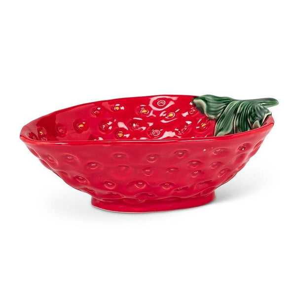 Strawberry & Leaf Low Bowl - Lady of the Lake