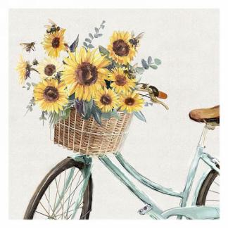 Sunflower Bicycle - Printed Canvas